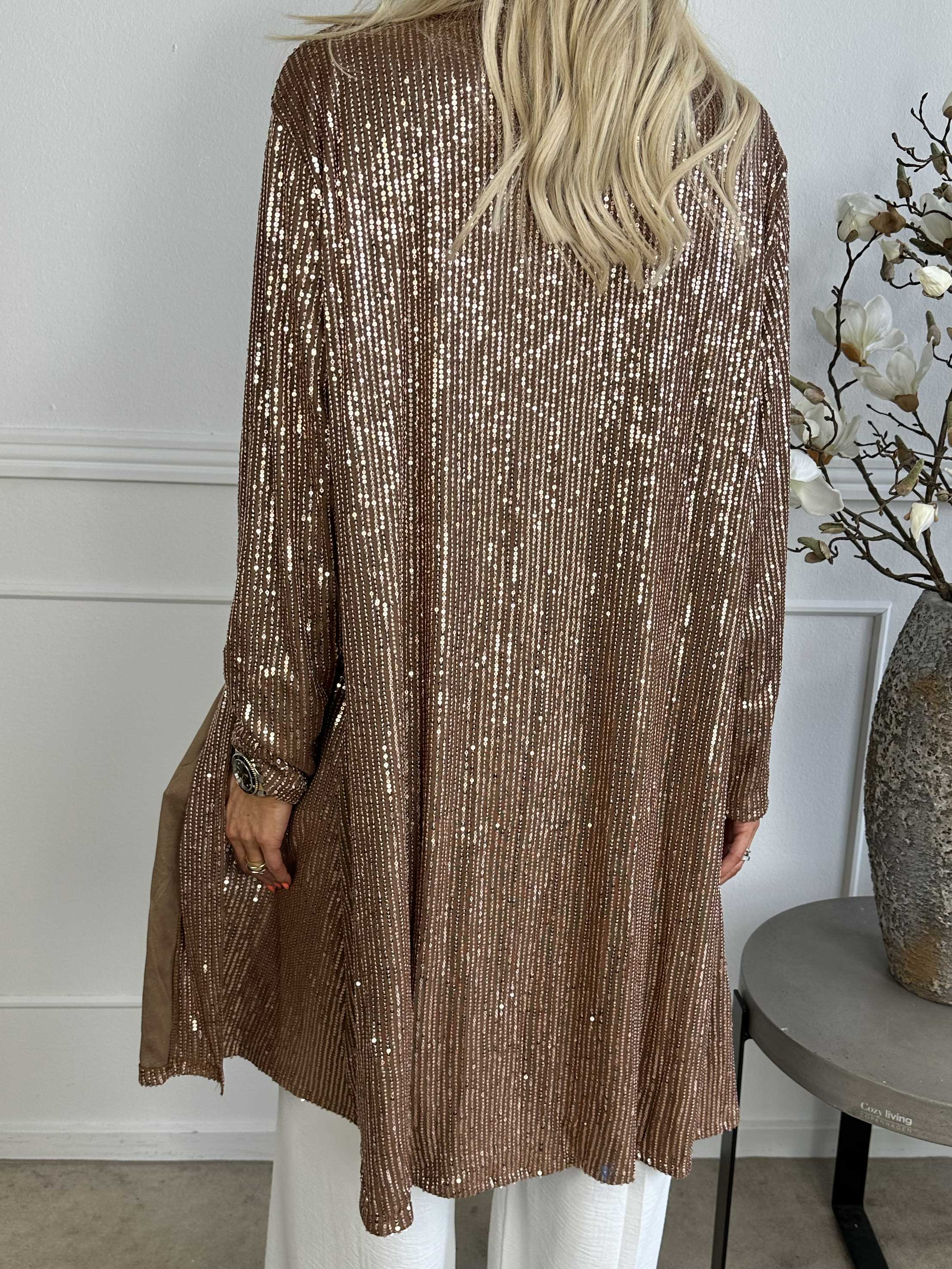 Rosa Glitter - Kofta med paljetter